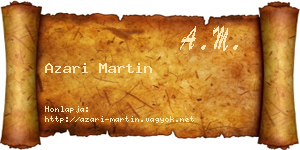 Azari Martin névjegykártya